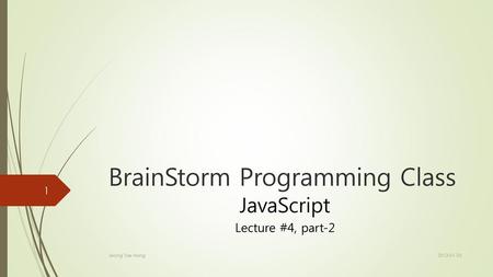 BrainStorm Programming Class