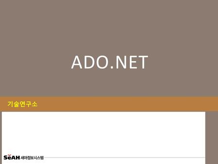 ADO.NET 기술연구소.