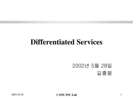 Differentiated Services