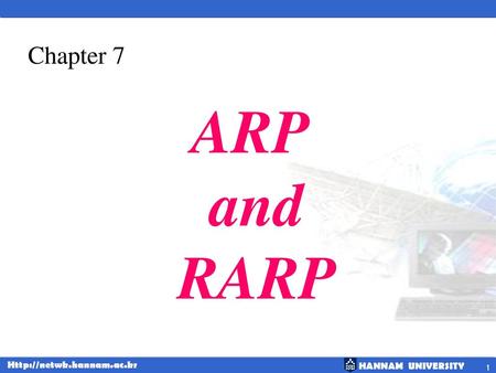 Chapter 7 ARP and RARP.