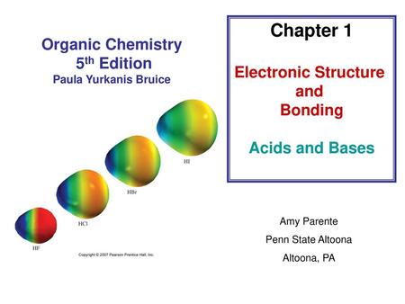 Chapter 1 Organic Chemistry Electronic Structure 5th Edition and