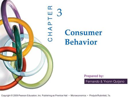 CHAPTER 3 OUTLINE 3.1	소비자의 선호 3.2	예산제약 3.3	소비자 선택 3.4	현시선호 3.5	한계효용과 소비자 선택 3.6	생계비지수.