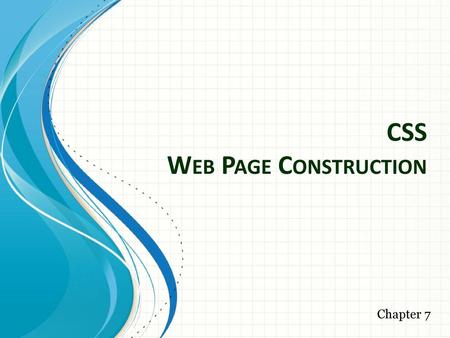 CSS Web Page Construction