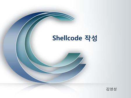 Shellcode 작성 김영성.