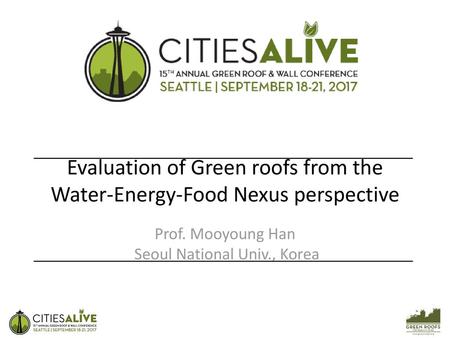 Evaluation of Green roofs from the Water-Energy-Food Nexus perspective