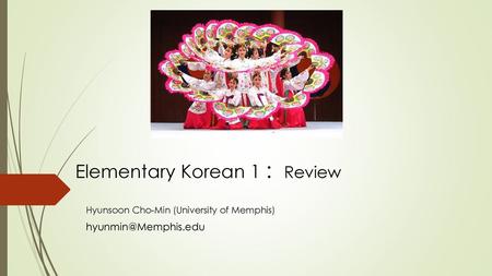 Elementary Korean 1 : Review