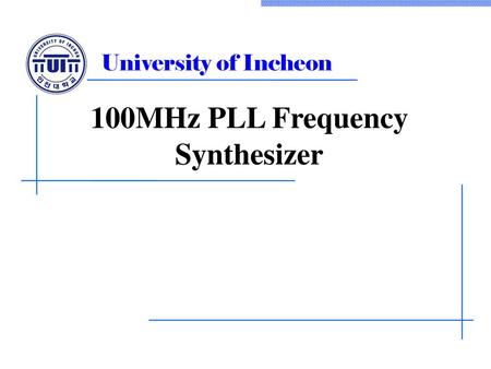 100MHz PLL Frequency Synthesizer