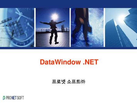 DataWindow .NET 프로넷 소프트㈜.
