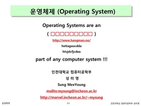 운영체제 (Operating System)