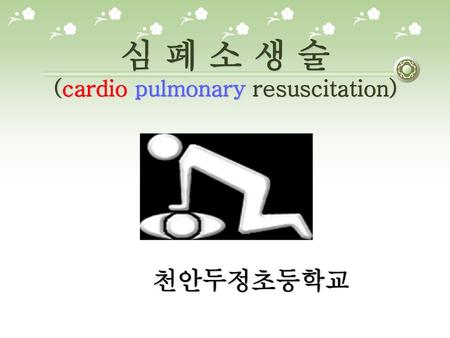 심 폐 소 생 술 (cardio pulmonary resuscitation)