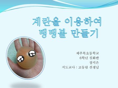 제주북초등학교 6학년 심화반 장지은 지도교사 : 고동림 선생님