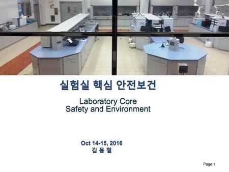 Laboratory Core Safety and Environment