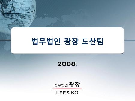 법무법인 광장 도산팀 2008..