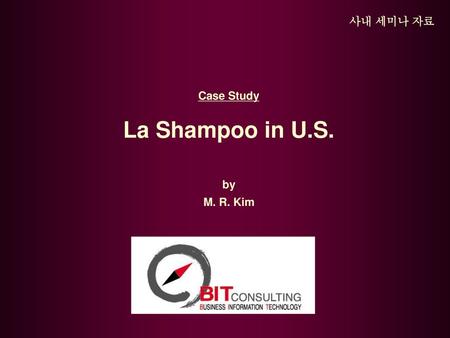 사내 세미나 자료 Case Study La Shampoo in U.S. by M. R. Kim.