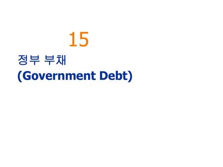 정부 부채 (Government Debt)