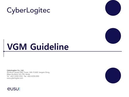 VGM Guideline CyberLogitec Co., Ltd.