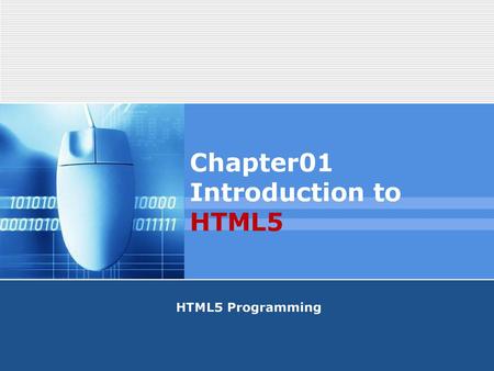 Chapter01 Introduction to HTML5