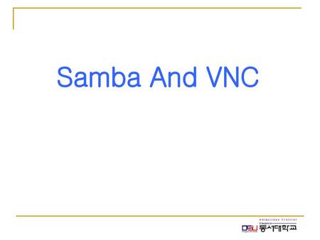 Samba And VNC.