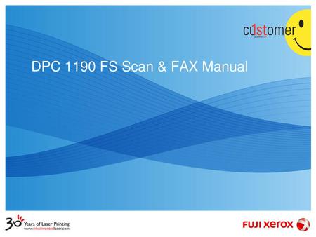 DPC 1190 FS Scan & FAX Manual.