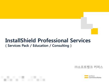 InstallShield Professional Services ( Services Pack / Education / Consulting ) ㈜소프트뱅크 커머스.