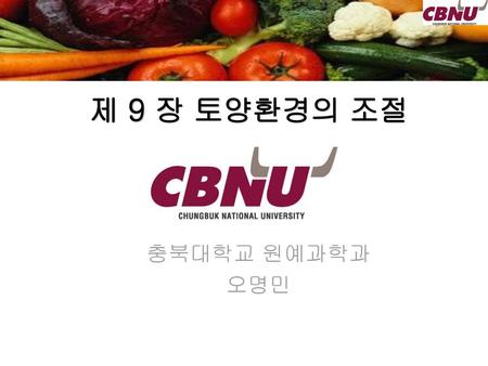 제 9 장 토양환경의 조절 충북대학교 원예과학과 오명민.
