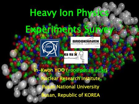 Heavy Ion Physics Experiments Survey
