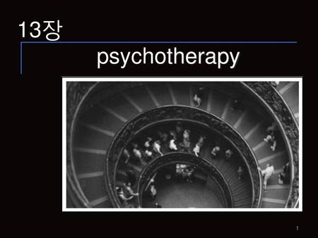 13장 psychotherapy.