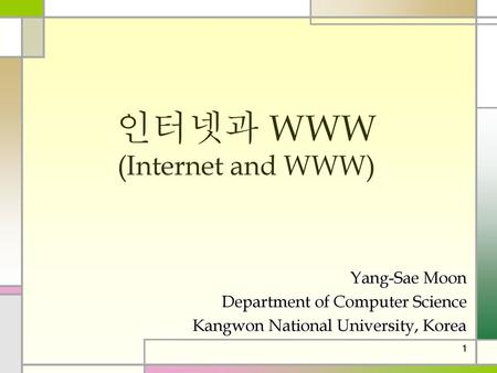 인터넷과 WWW (Internet and WWW)