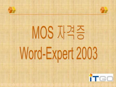 MOS 자격증 Word-Expert 2003.