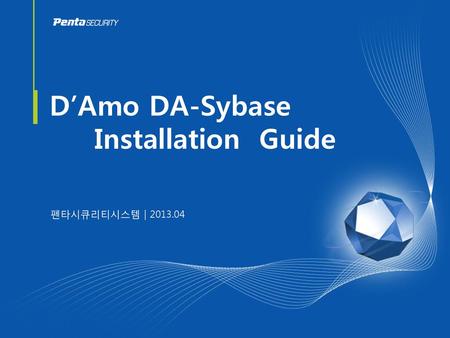 D’Amo DA-Sybase Installation Guide