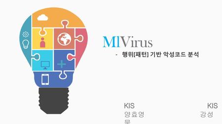 MlVirus 행위[패턴] 기반 악성코드 분석 KIS		 			KIS 양효영			 강성묵.