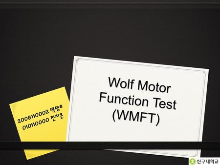 Wolf Motor Function Test (WMFT)
