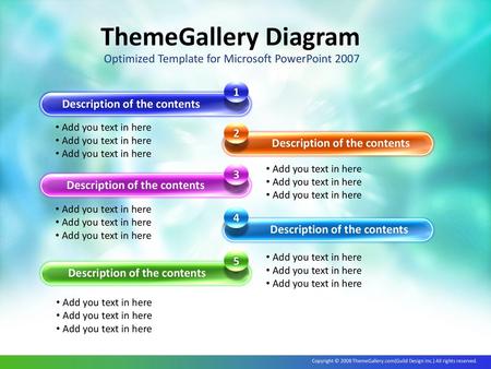 ThemeGallery Diagram Optimized Template for Microsoft PowerPoint 2007