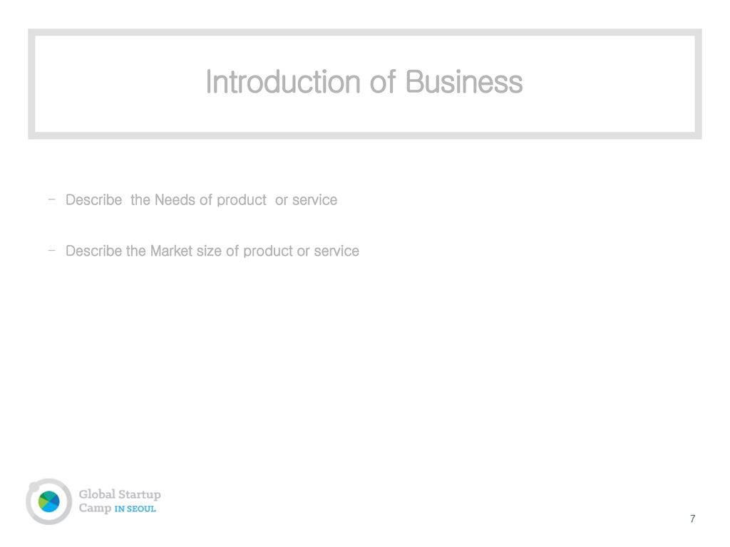 Introduction of Business