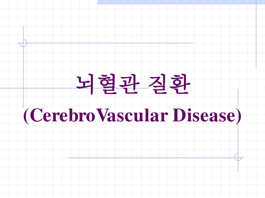 뇌혈관 질환 (CerebroVascular Disease)