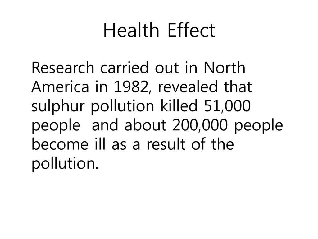 Health Effect
