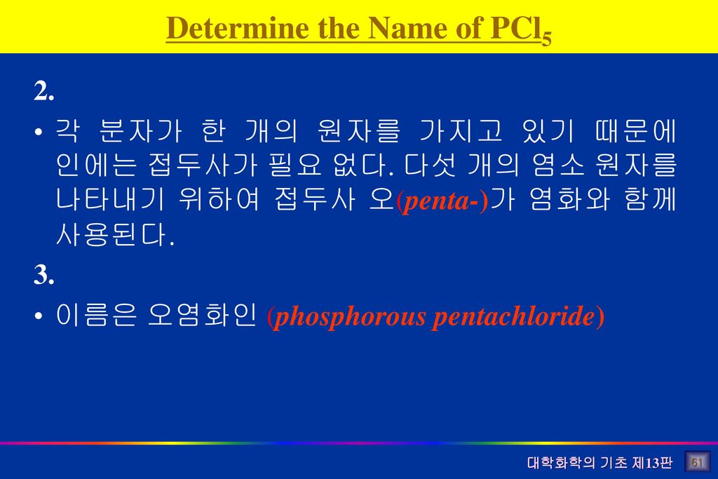 Determine the Name of PCl5
