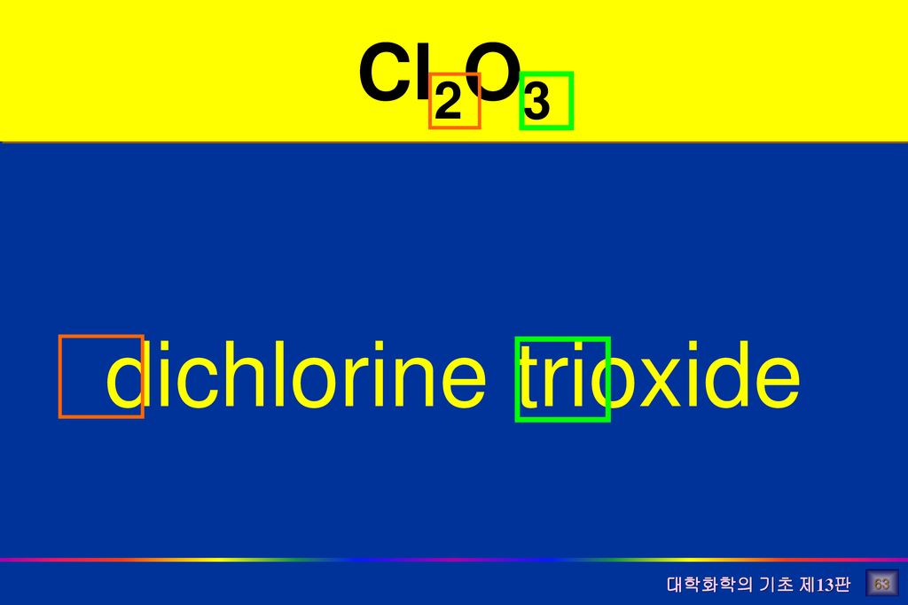 Cl2O3 dichlorine trioxide 63