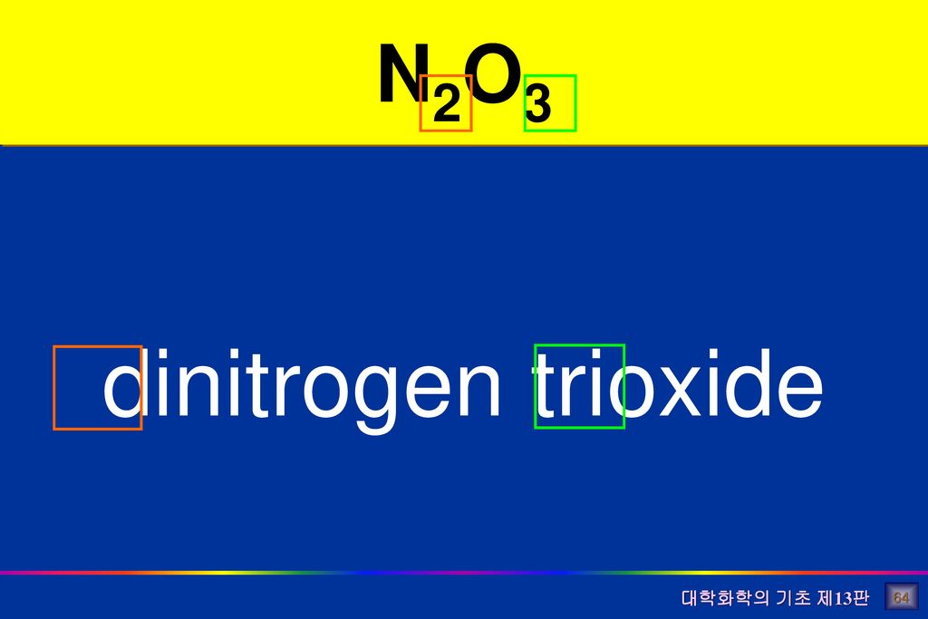 N2O3 dinitrogen trioxide 64