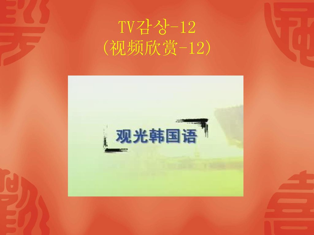 TV감상-12 (视频欣赏-12)