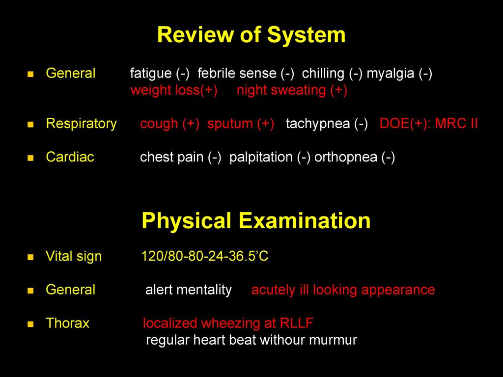 Review of System Physical Examination