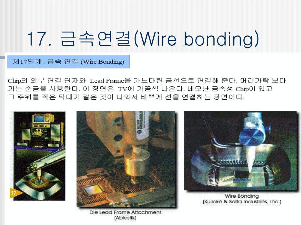 17. 금속연결(Wire bonding)