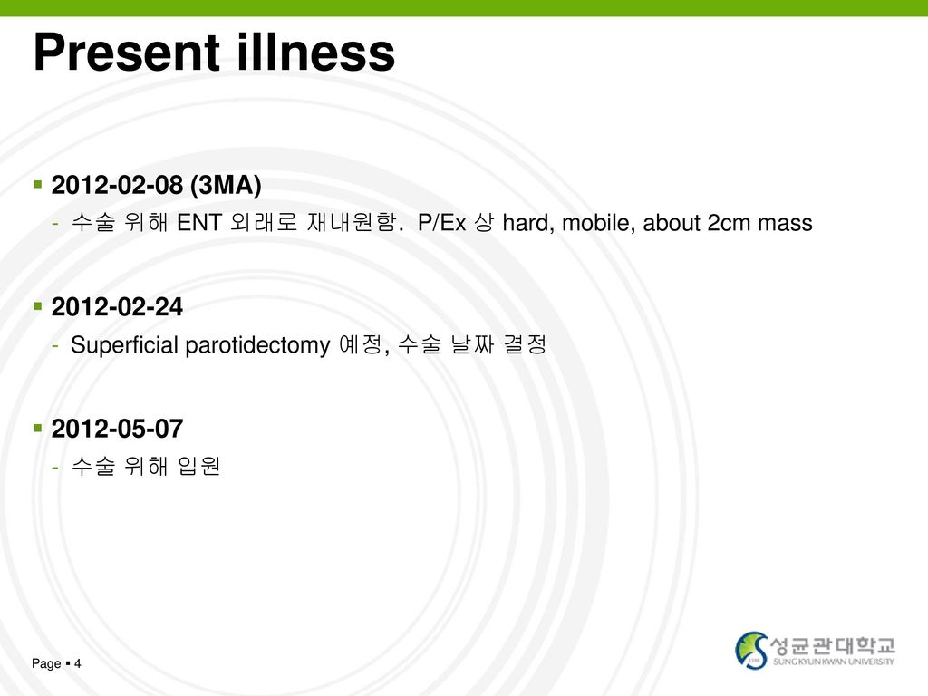 Present illness (3MA)