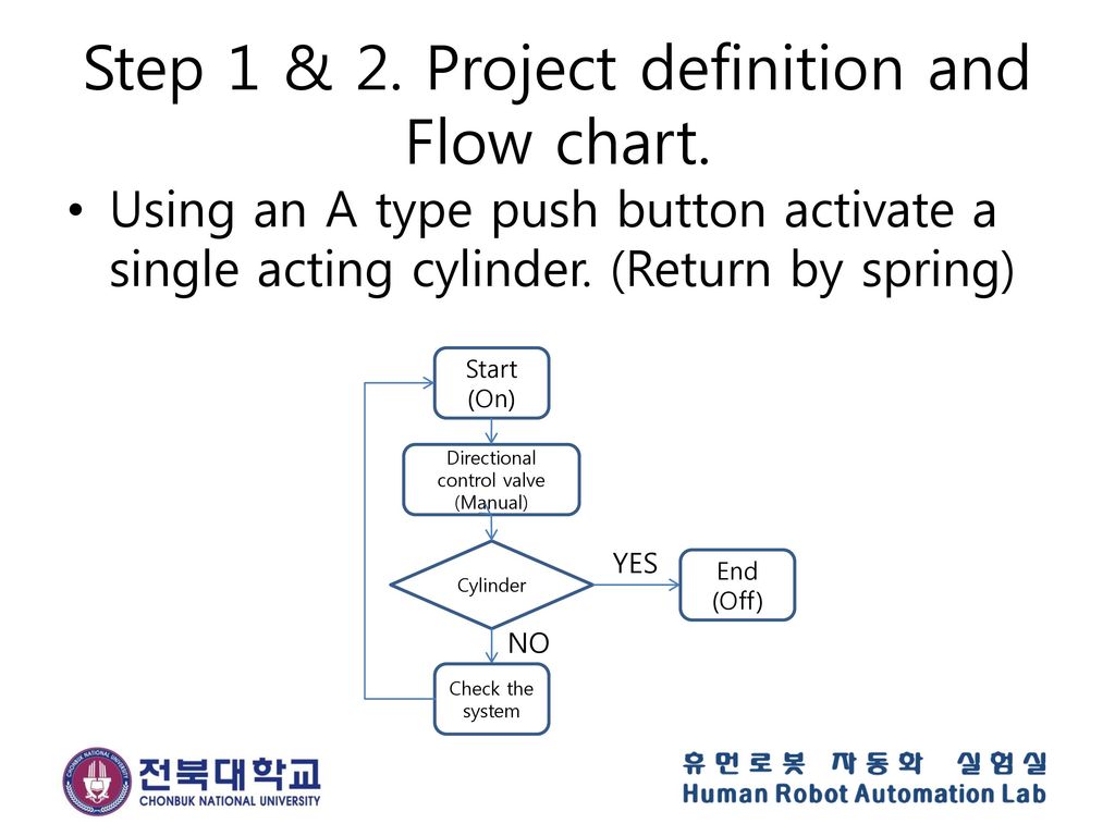 Step 1 & 2. Project definition and Flow chart.