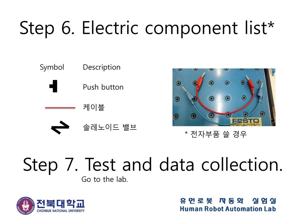 Step 6. Electric component list*