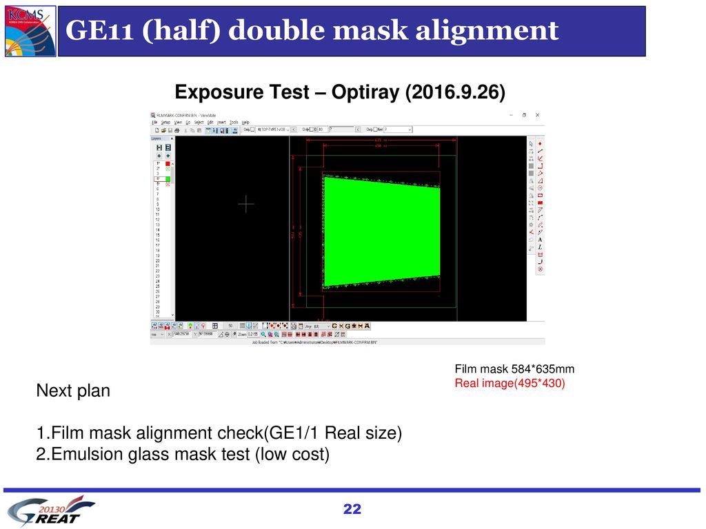GE11 (half) double mask alignment