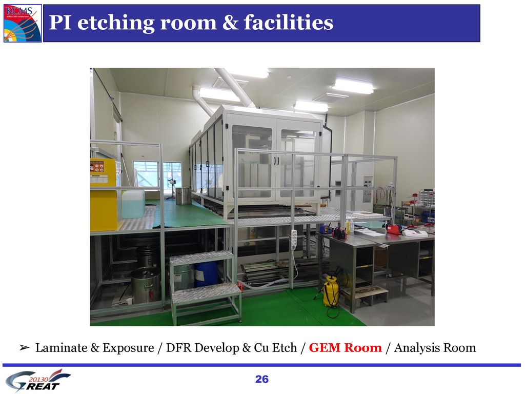 PI etching room & facilities