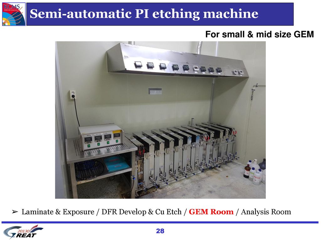 Semi-automatic PI etching machine