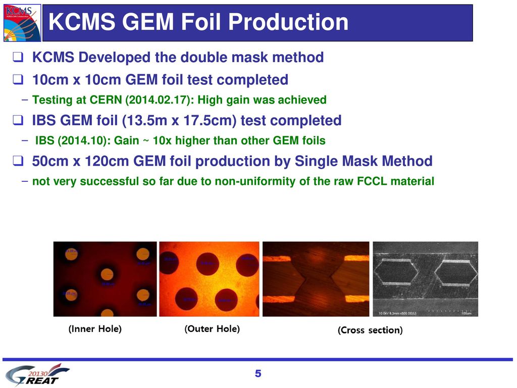 KCMS GEM Foil Production