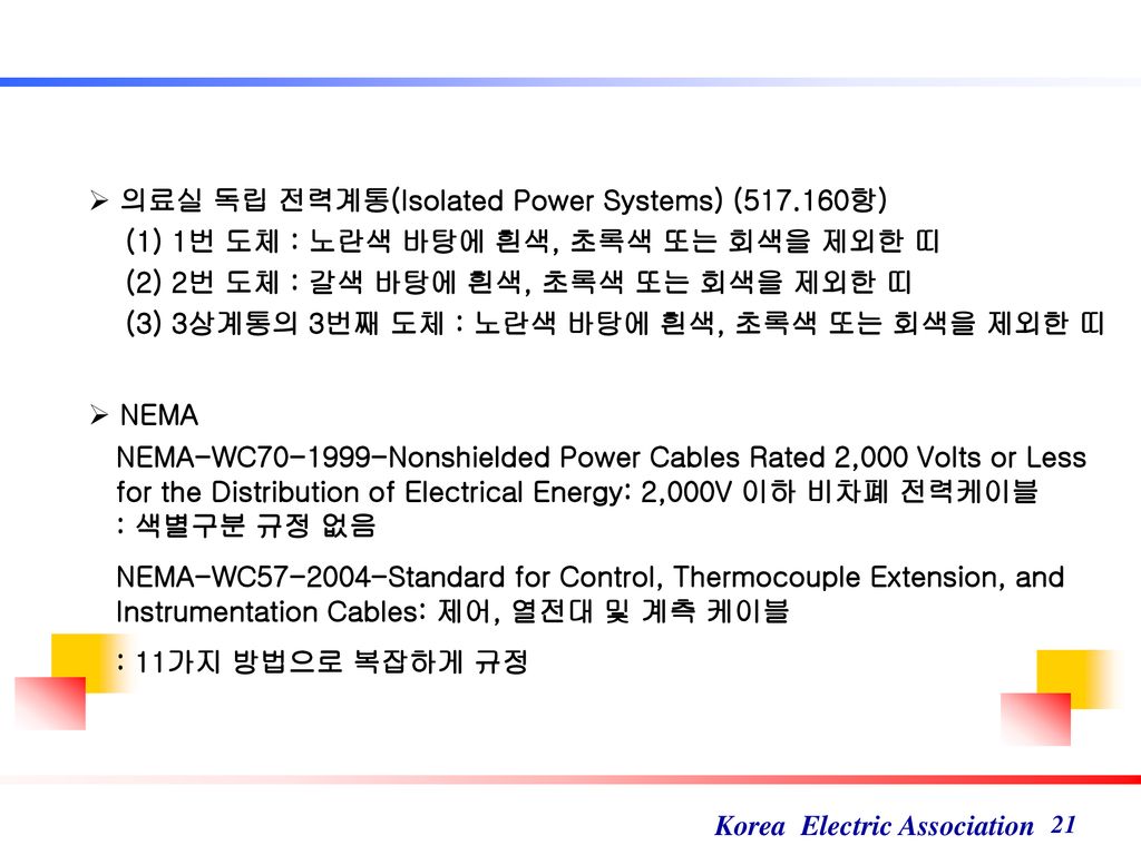 의료실 독립 전력계통(Isolated Power Systems) ( 항)
